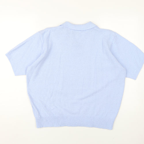 Honor Millburn Womens Blue Knit Pullover Jumper 18