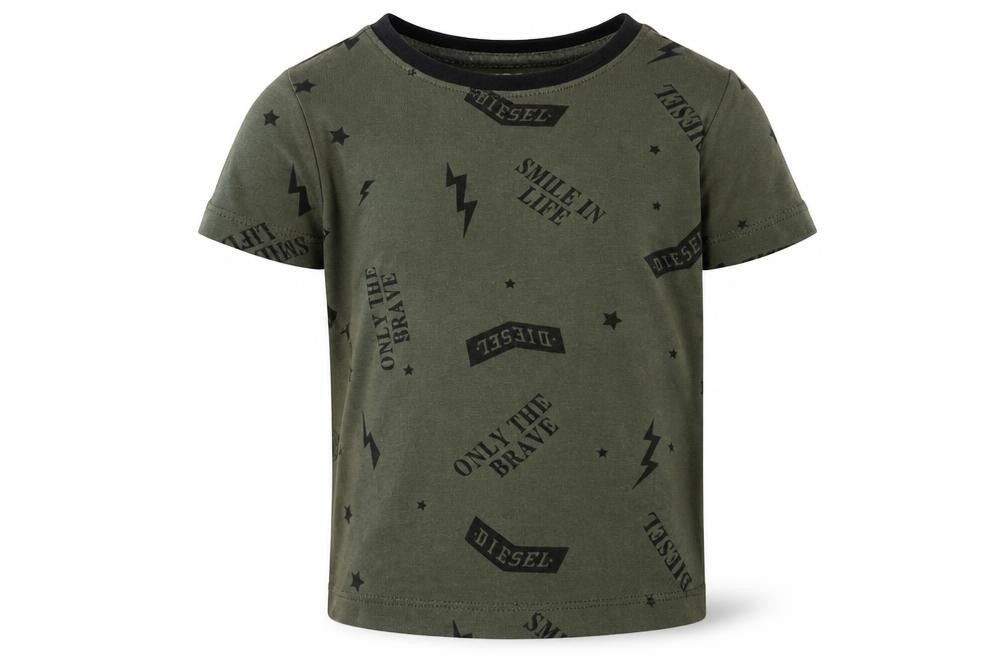 Diesel Boys Green Graphic Print T-Shirt, Size 5 Years