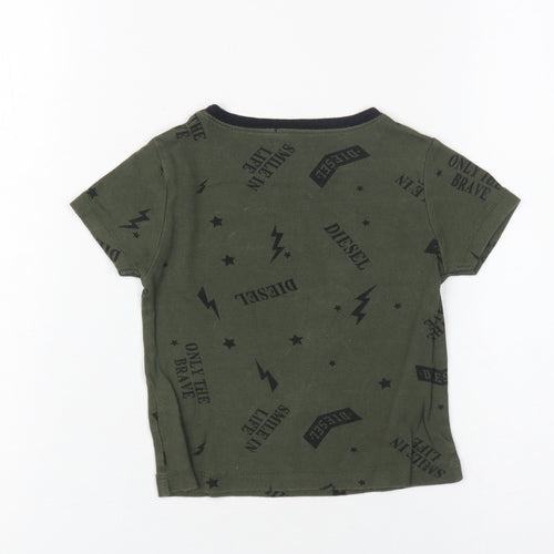 Diesel Boys Green Graphic Print T-Shirt, Size 5 Years