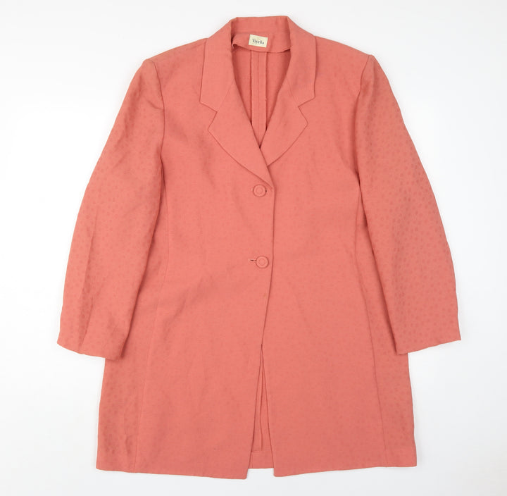 Viyella Women's Pink Overcoat Size 14 Classic Look