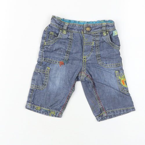 Rocha Little Rocha Unisex Blue Cargo Trousers 9-12 Months