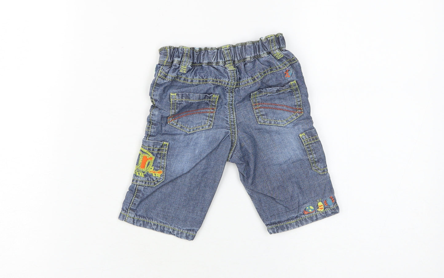 Rocha Little Rocha Unisex Blue Cargo Trousers 9-12 Months