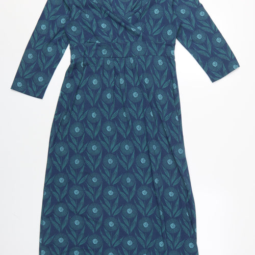 Seasalt Cornwall Women's Blue Midi A-Line Dress Size 10