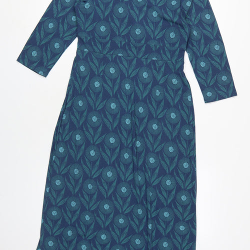 Seasalt Cornwall Women's Blue Midi A-Line Dress Size 10