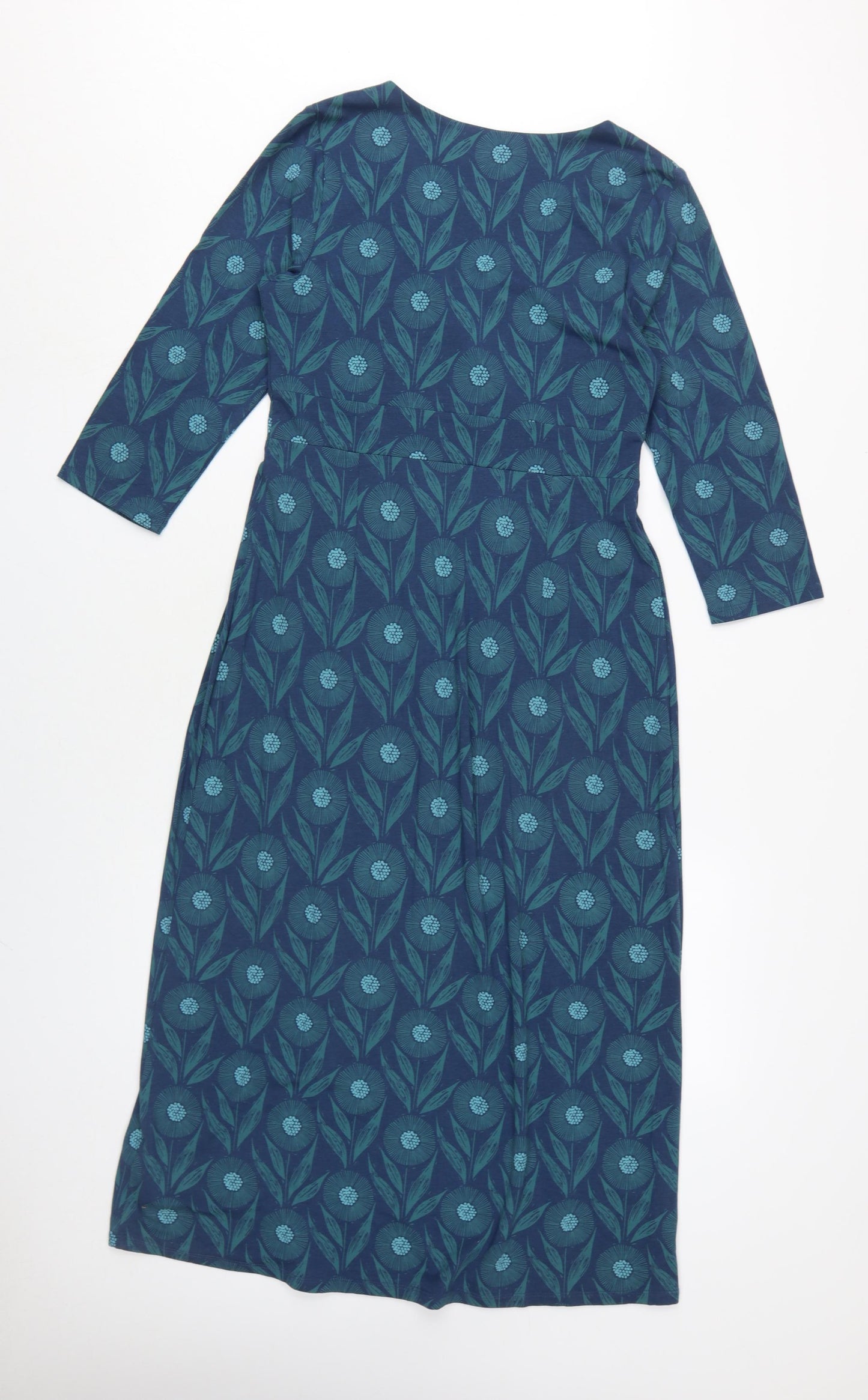 Seasalt Cornwall Women's Blue Midi A-Line Dress Size 10