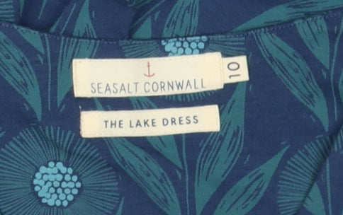 Seasalt Cornwall Women's Blue Midi A-Line Dress Size 10