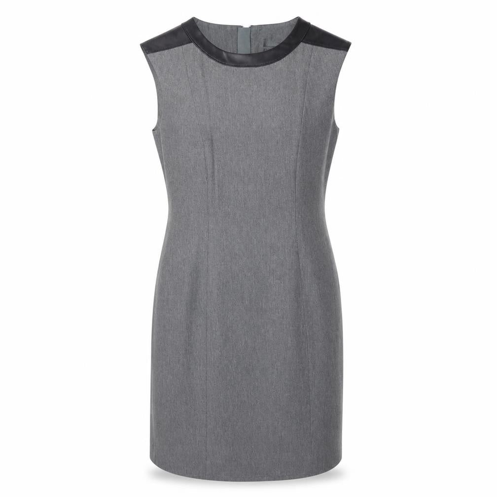 Front view of Banana Republic Women's Grey Sheath Dress, size 4