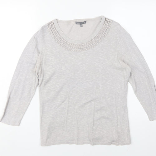 Laura Ashley Women's Ivory Pullover Jumper UK 12