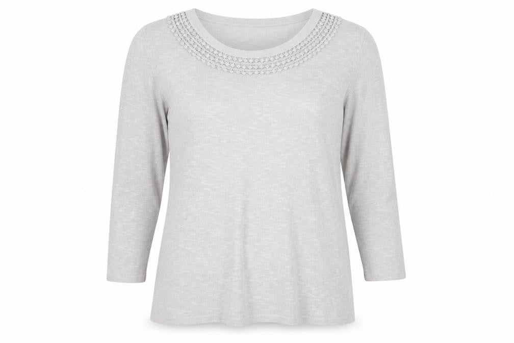 Front view of Laura Ashley Women's Ivory jumper UK 12