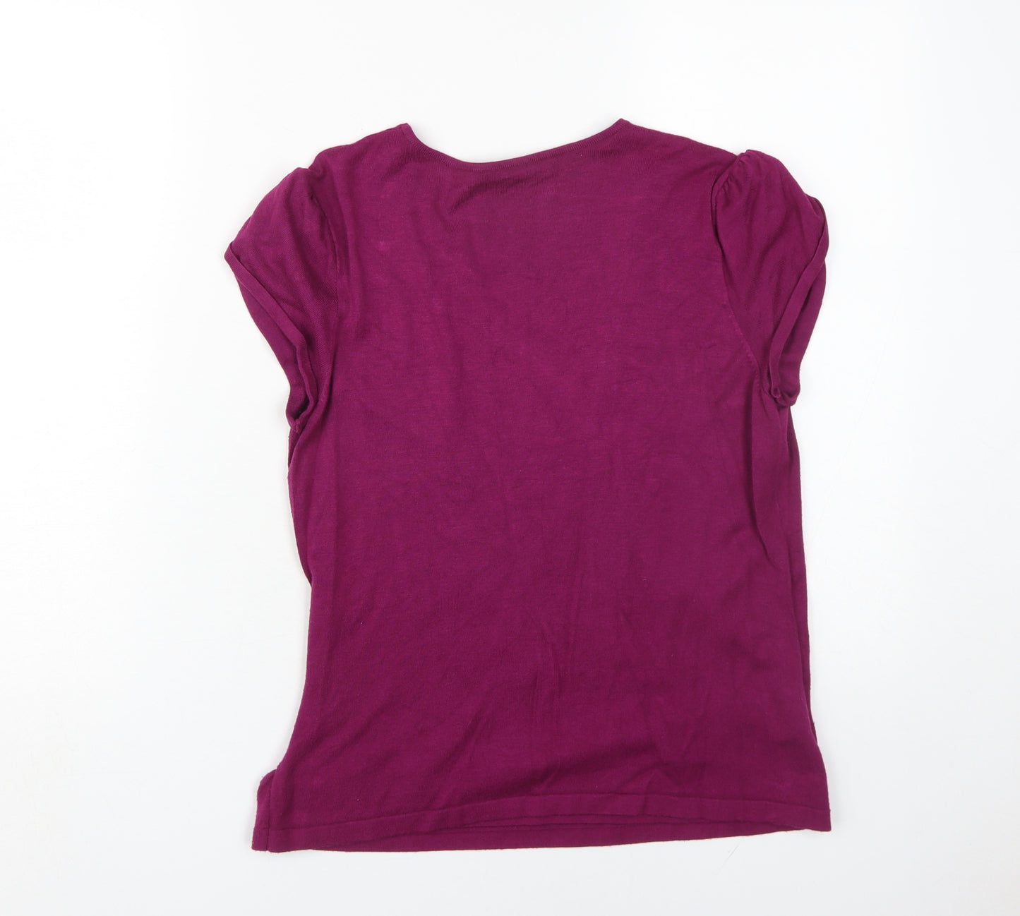 Laura Ashley Women's Purple Wrap Top Size 14