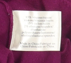 Laura Ashley Women's Purple Wrap Top Size 14