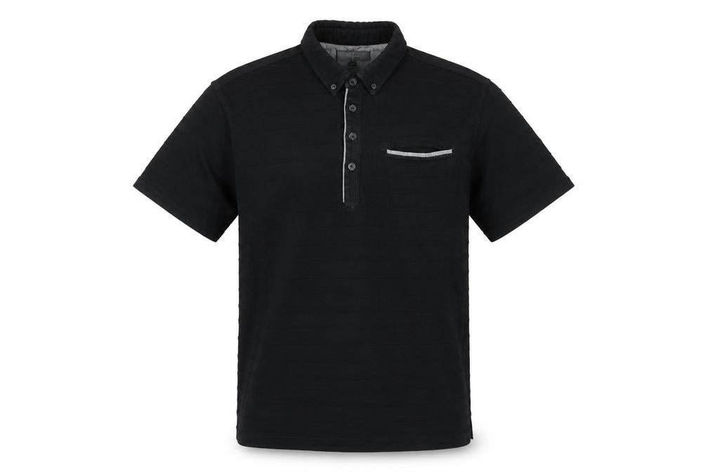 Front view of Jasper Conran Men's Black Collared Polo Shirt M