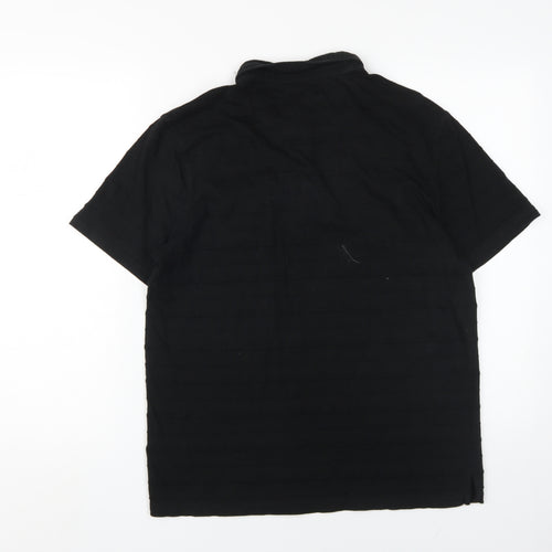 Jasper Conran Men's Black Collared Polo Shirt M
