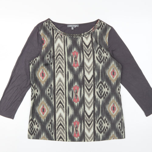 Laura Ashley Women's Geometric Tunic Blouse Size 10