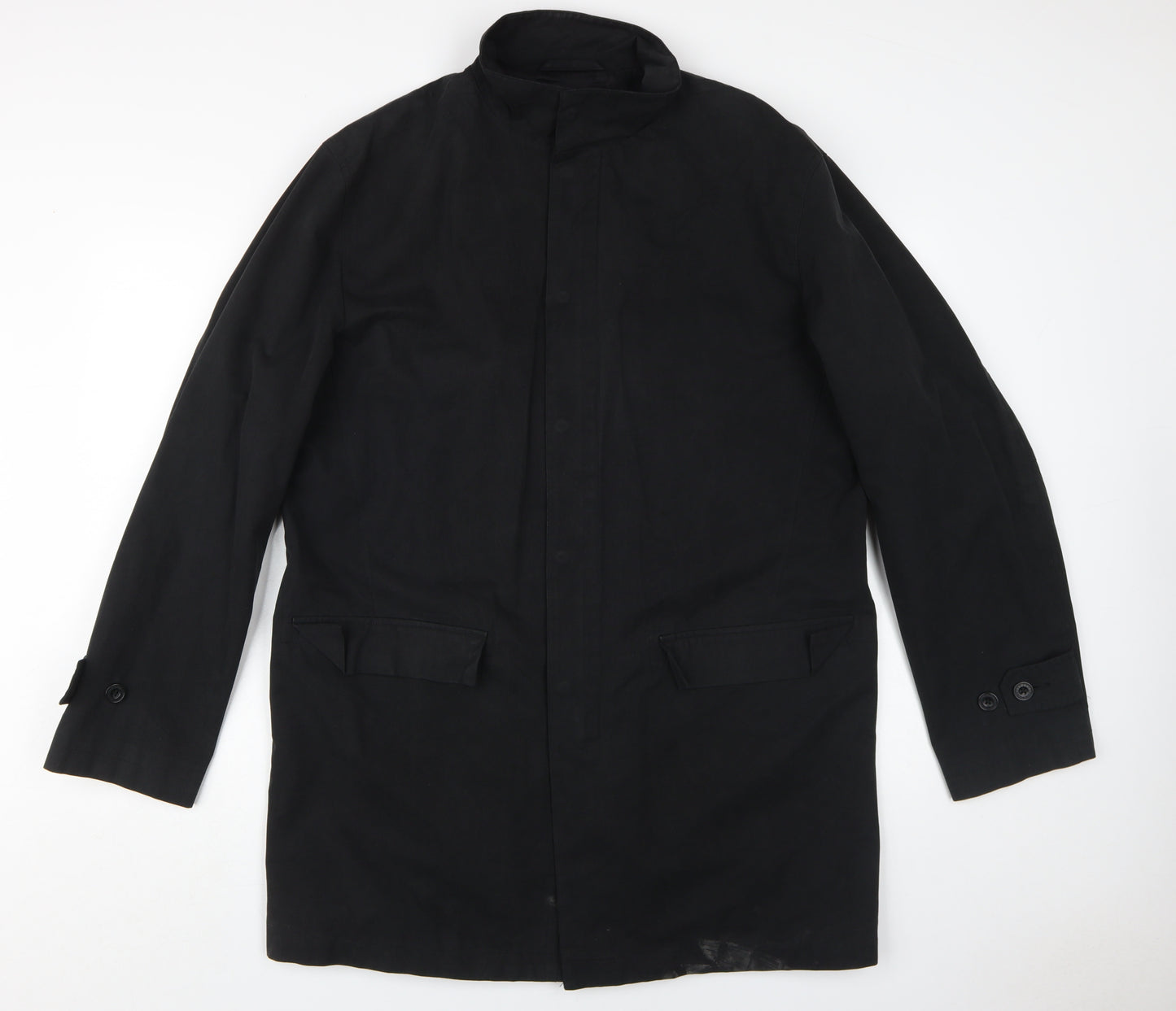 J by Jasper Conran Men’s Black Cotton Overcoat L