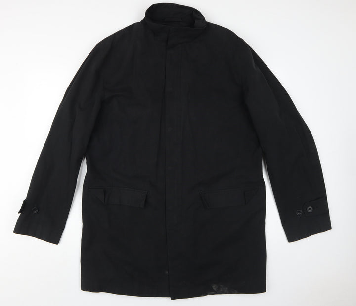 J by Jasper Conran Men’s Black Cotton Overcoat L