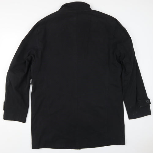 J by Jasper Conran Men’s Black Cotton Overcoat L