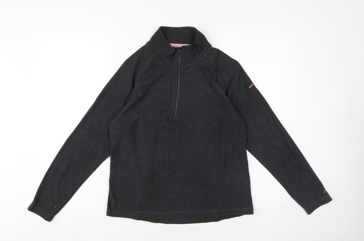 Trespass Women's Black Fleece Pullover Sweatshirt