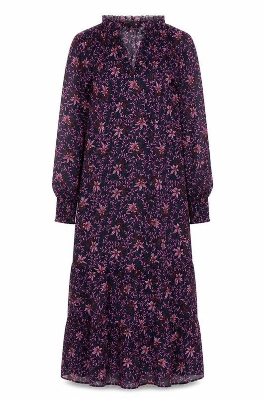 Front view of Hush Women's Multicoloured Long Floral Shift Dress
