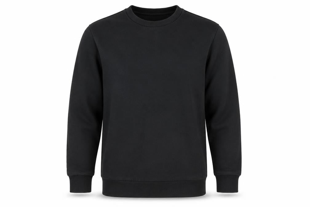 Front view of Puma Men's Black Medium Crew Neck Sweatshirt