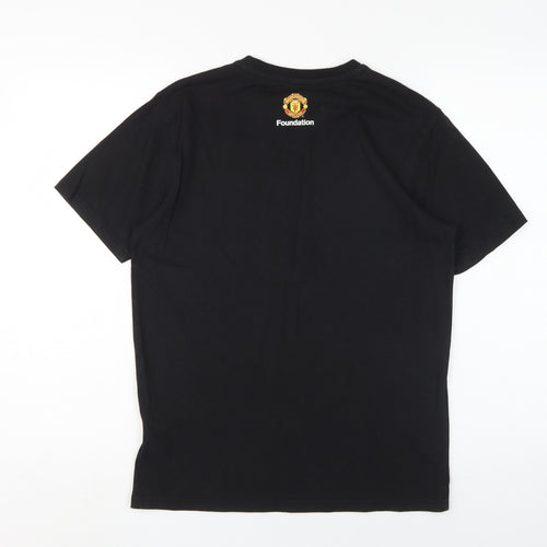 Manchester United Men's Black S T-Shirt, Sports Graphic