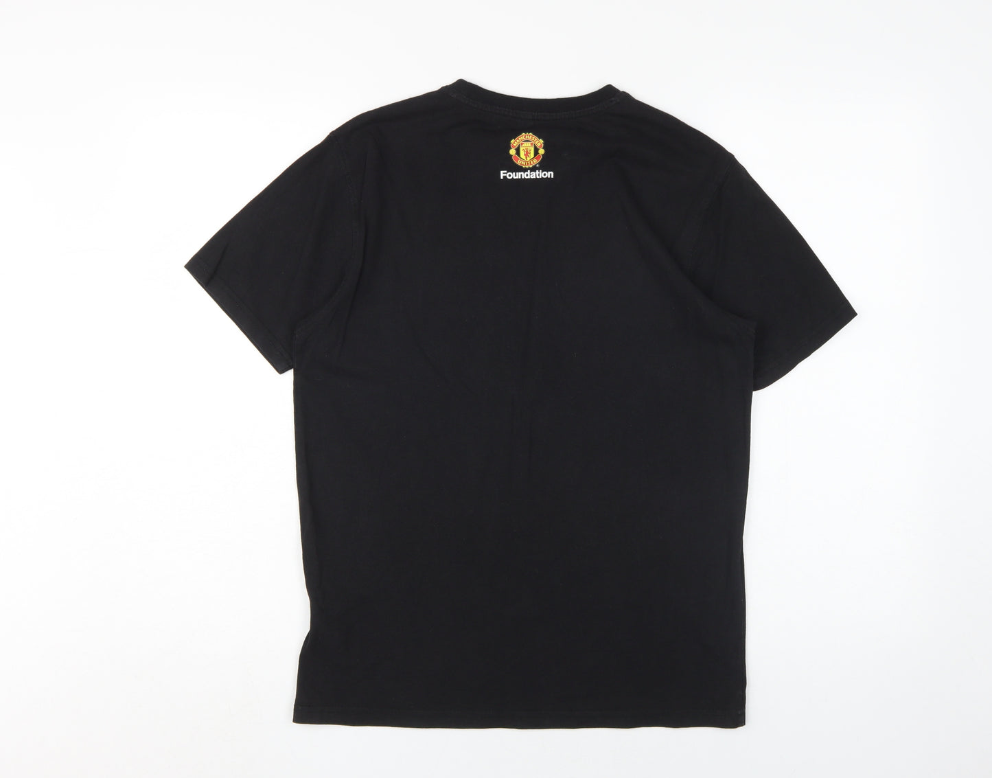 Manchester United Men's Black S T-Shirt, Sports Graphic