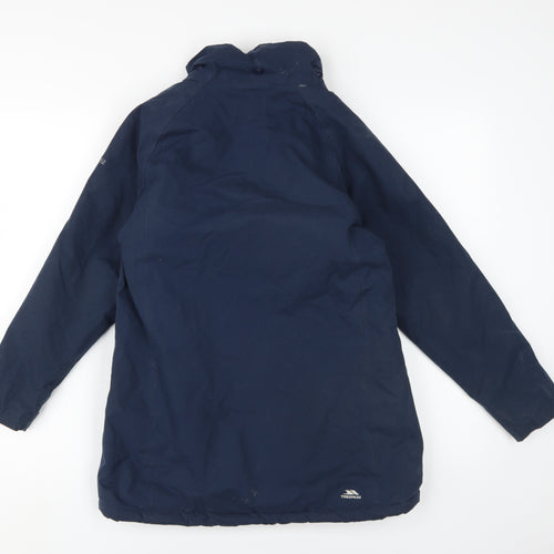 Trespass Girls Blue Waterproof Parka Jacket 9-10 Years