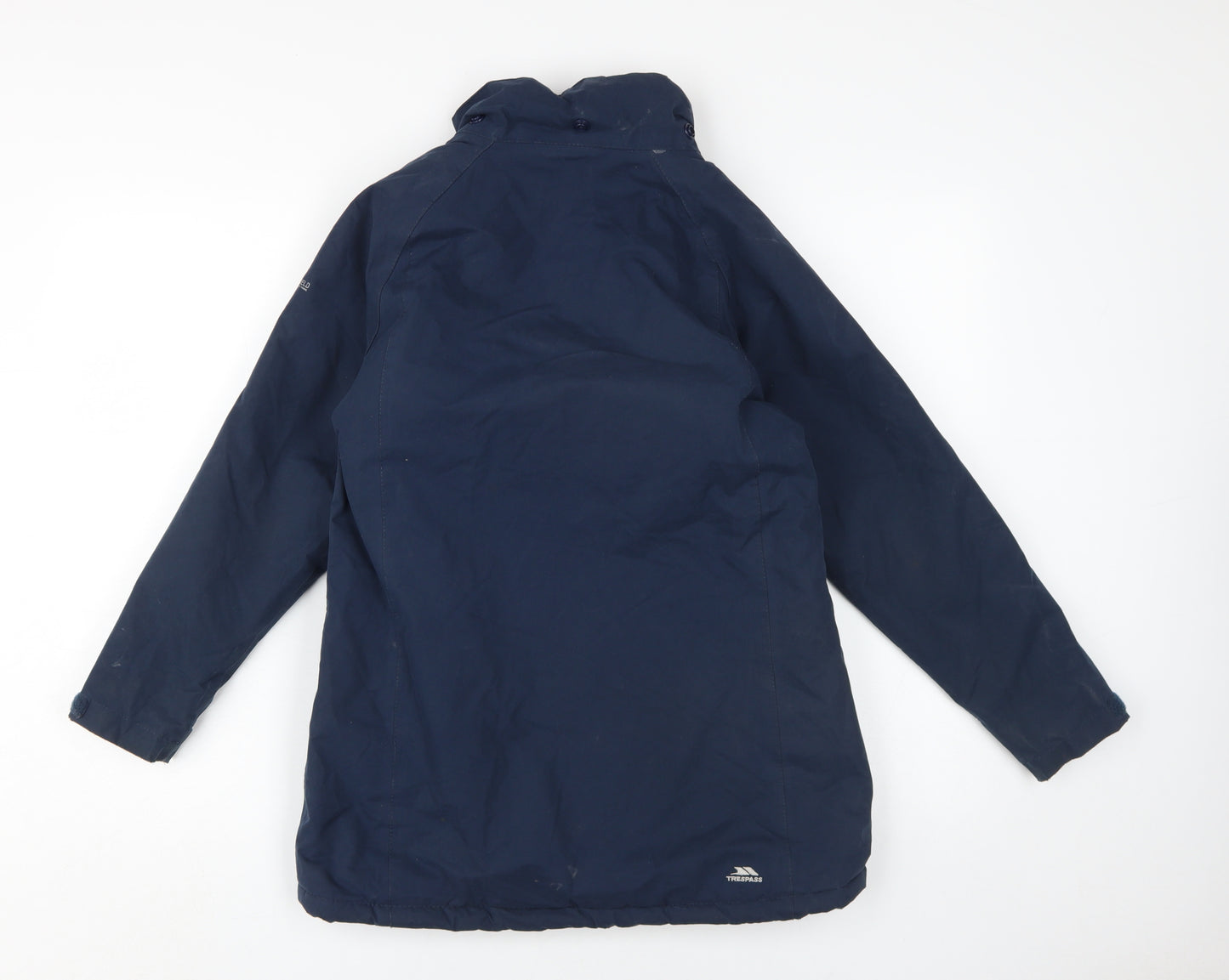 Trespass Girls Blue Waterproof Parka Jacket 9-10 Years