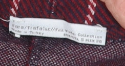 Zara Women's Red Plaid Knee Length Pencil Skirt