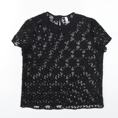 By Henry Holland Women's Black Lace Blouse - Size 10
