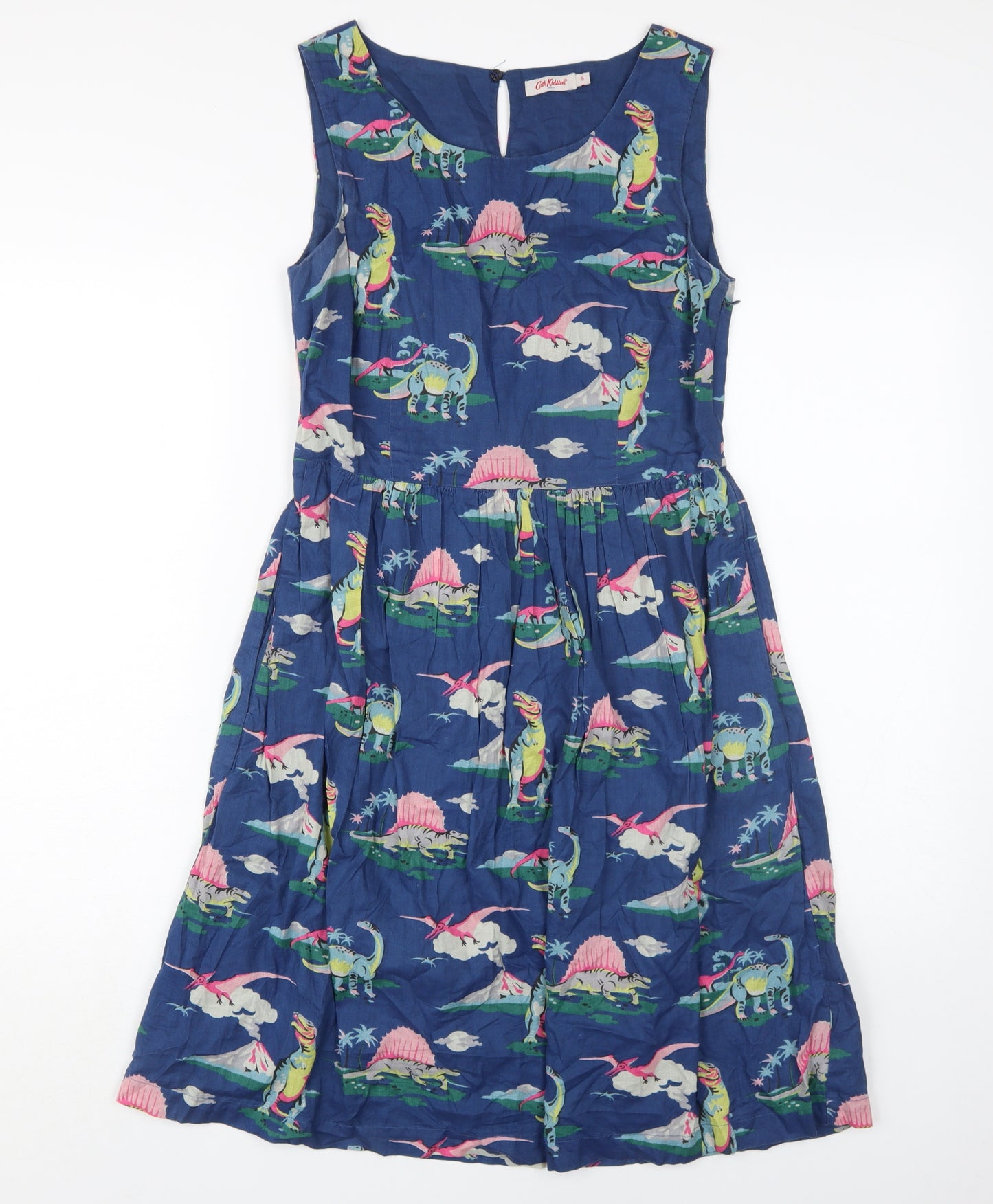 Cath Kidston Women's Blue Animal Print Dress Size 8