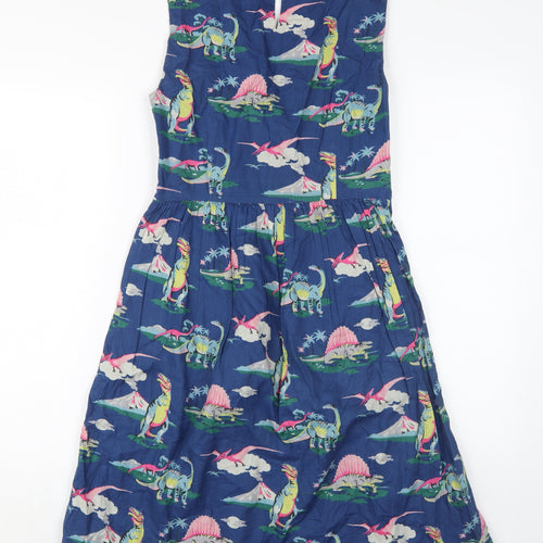 Cath Kidston Women's Blue Animal Print Dress Size 8