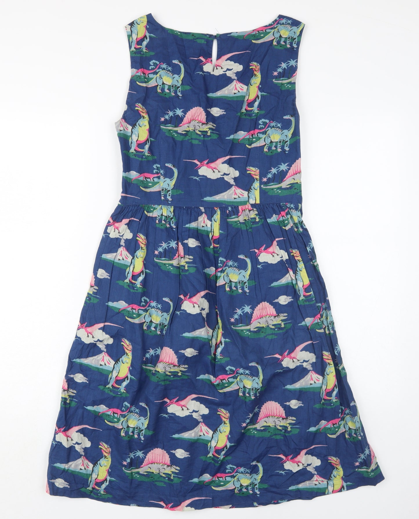 Cath Kidston Women's Blue Animal Print Dress Size 8