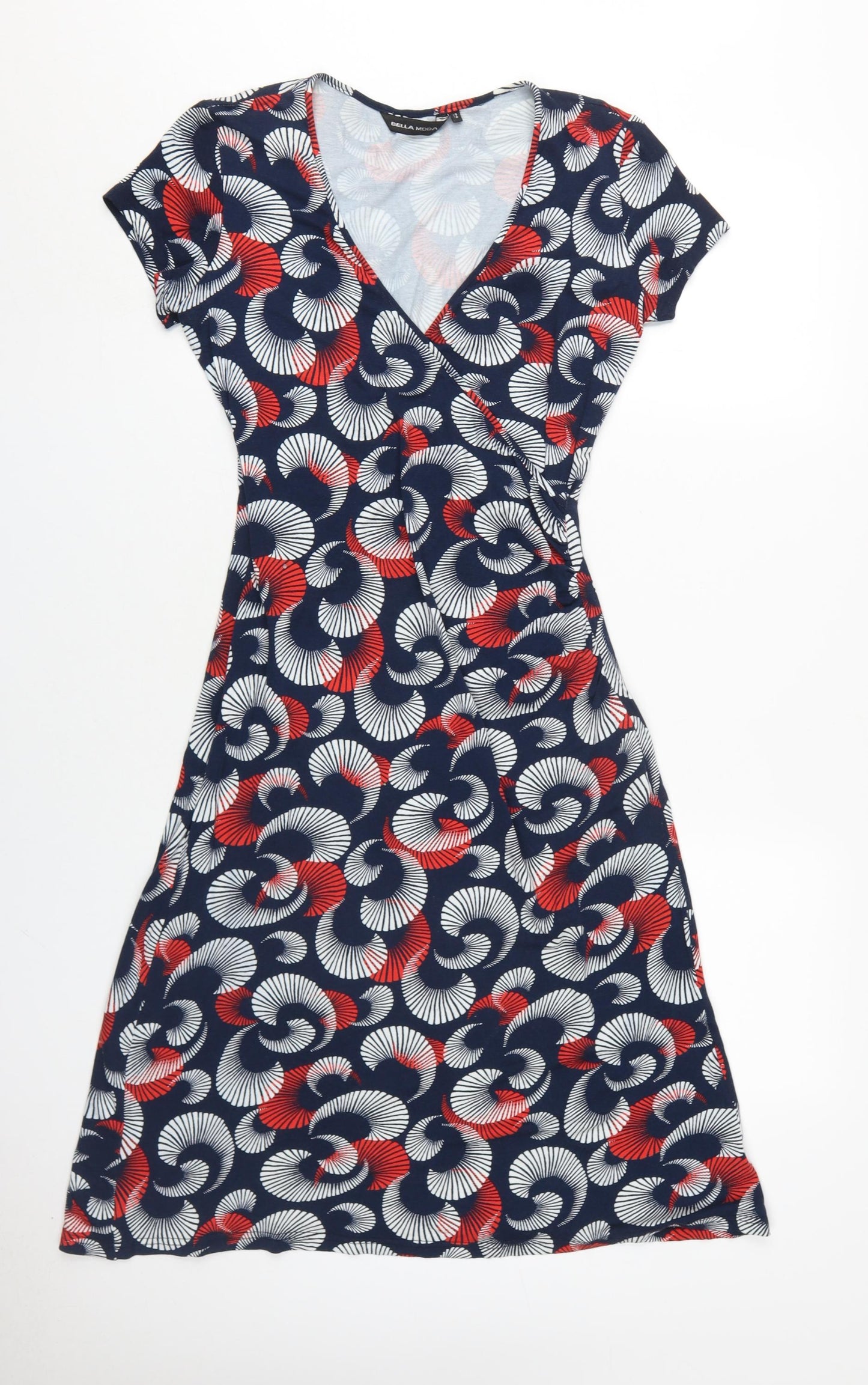 Bella Moda Women's Multicoloured Wrap Dress Size 12