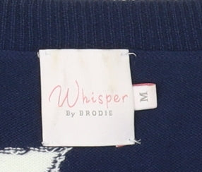 Whisper By Brodie Women's Blue Pullover Jumper M