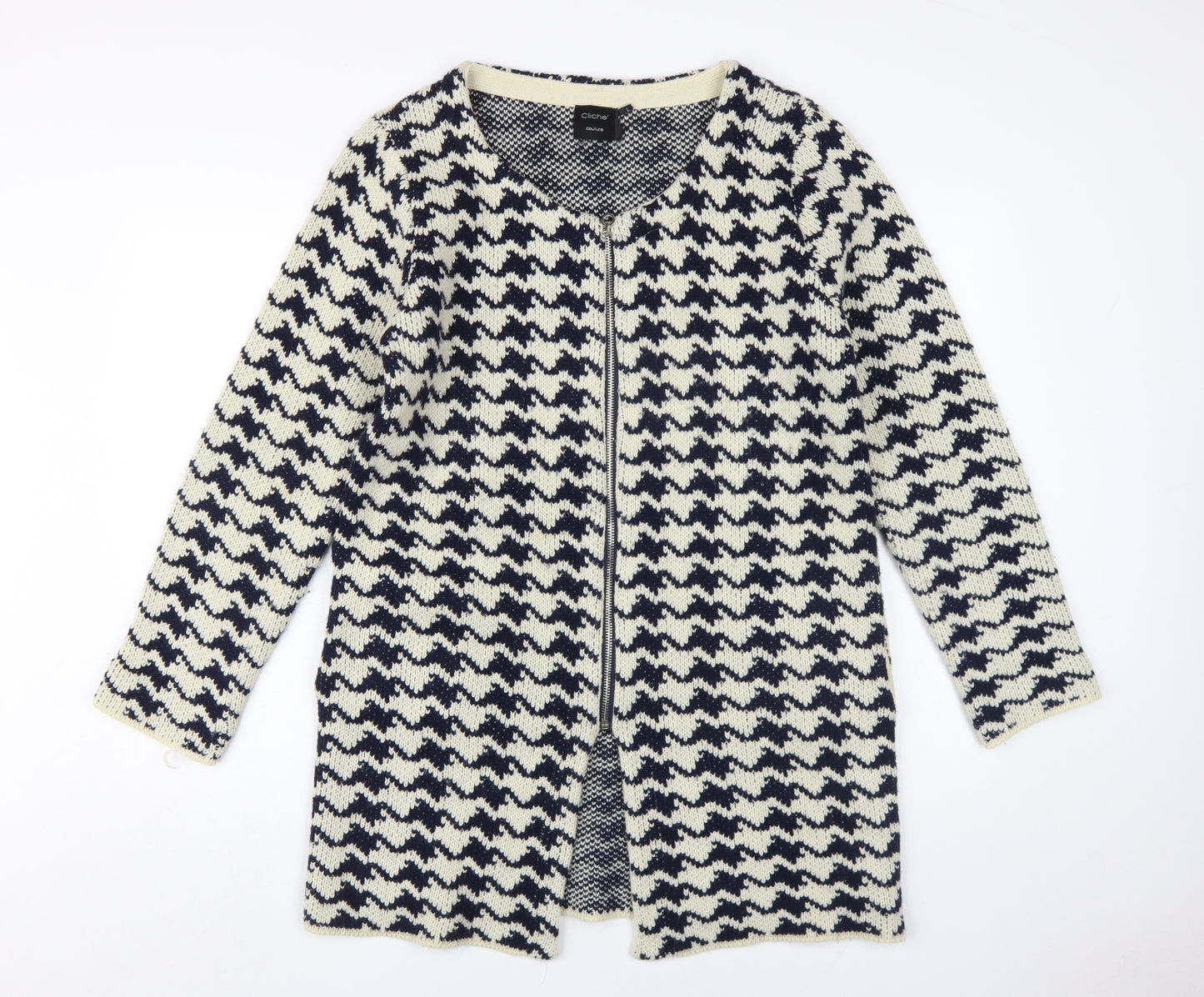 Cliche' Women's Multicoloured Geometric Cardigan Size L