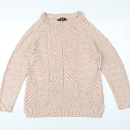 Principles Women's Beige Cable-Knit Pullover Jumper Size 16