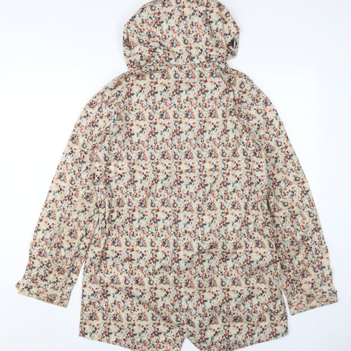 Next Women's Beige Floral Rain Jacket Size 10