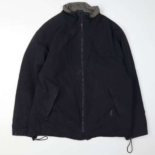 Racing Green Men's Black Windbreaker Jacket M