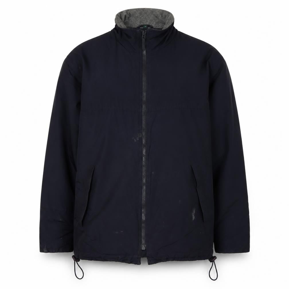 Front view of Racing Green Men's Black Windbreaker Jacket M