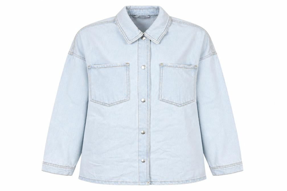 Front view of New Look Women's Blue Denim Jacket, size 10
