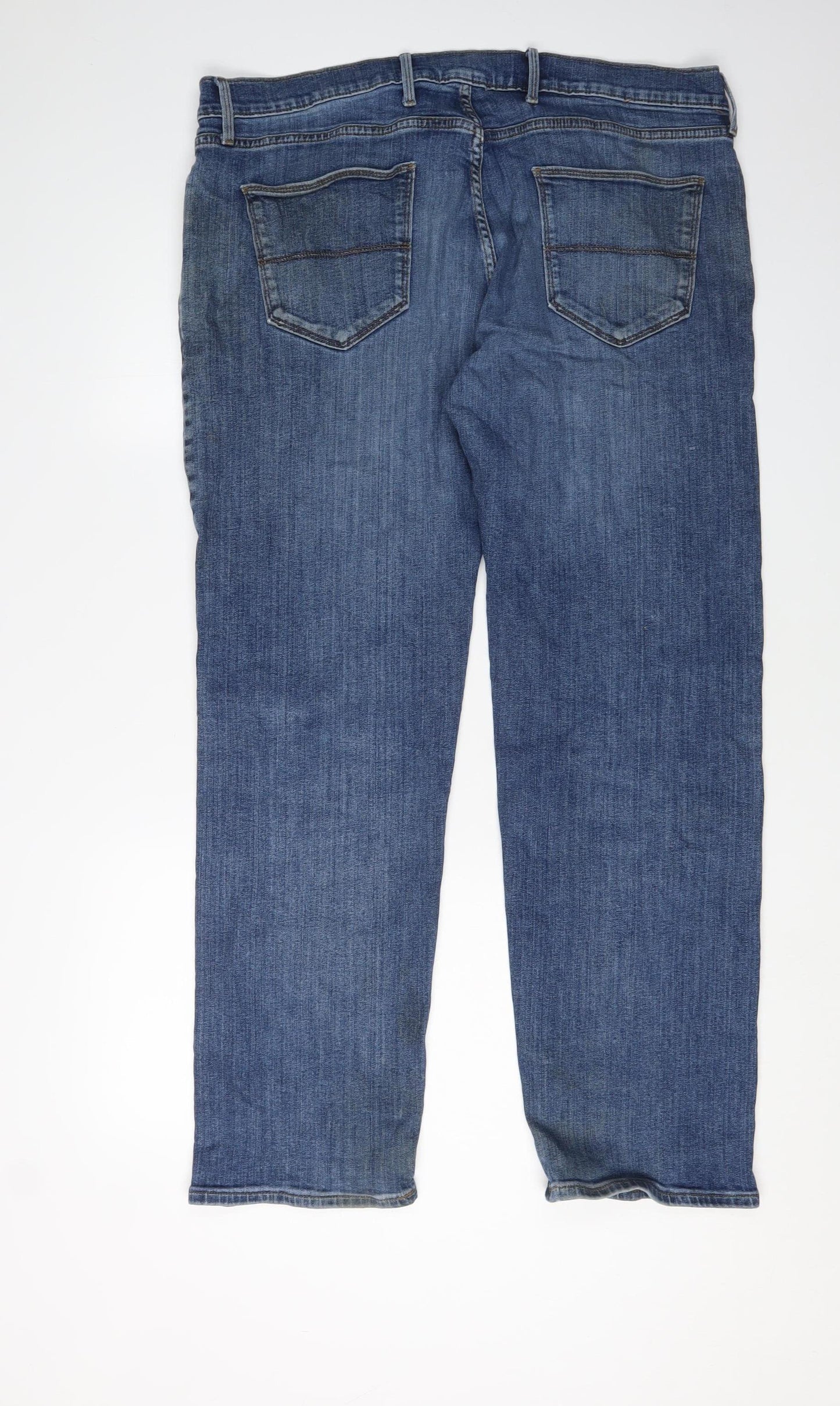 Marks and Spencer Men's Blue Straight Jeans, Size 38