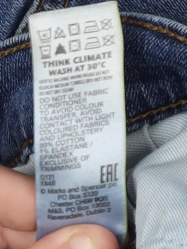 Marks and Spencer Men's Blue Straight Jeans, Size 38