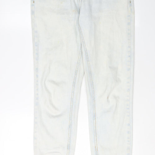 Boohoo Women’s Blue Mom Jeans Size 8, Relaxed Fit, High Rise