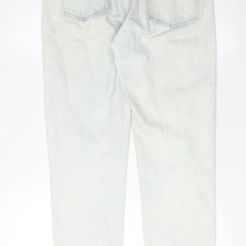 Boohoo Women’s Blue Mom Jeans Size 8, Relaxed Fit, High Rise