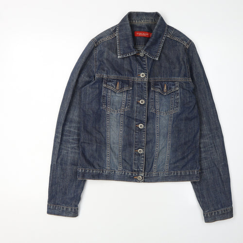 River Island Women's Blue Denim Jacket M Casual
