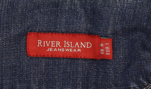 River Island Women's Blue Denim Jacket M Casual