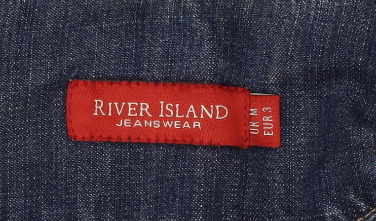 River Island Women's Blue Denim Jacket M Casual