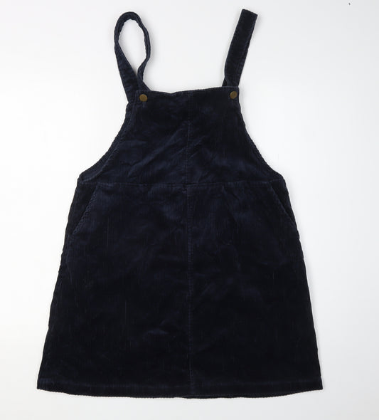 Monki Women's Black Corduroy Pinafore Dress M