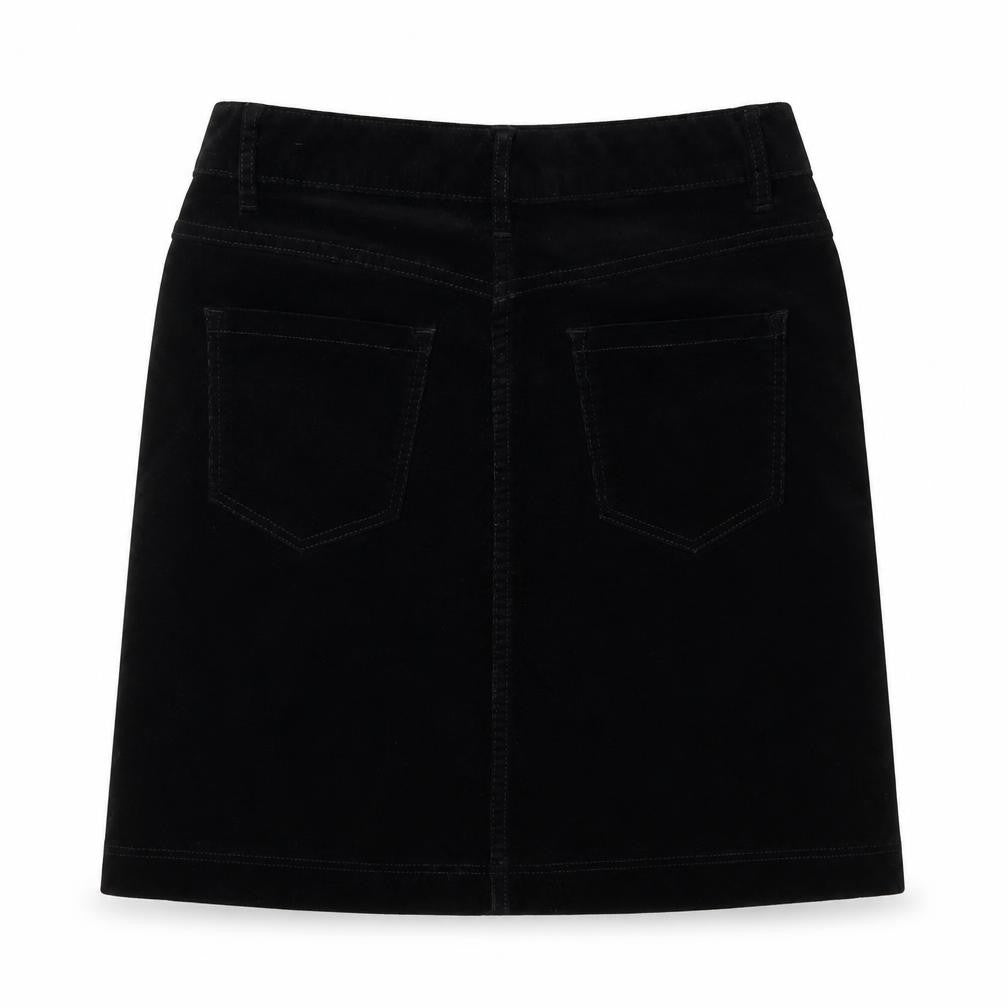 Front view of Marks & Spencer Black Women's, size 8, Button Skirt